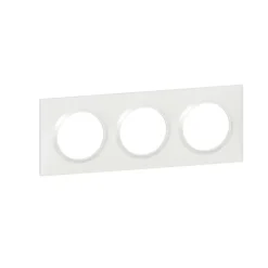 Legrand Plaque De Finition Pour Interrupteur Et Prise À Composer-Plaque de finition blanche triple Dooxie