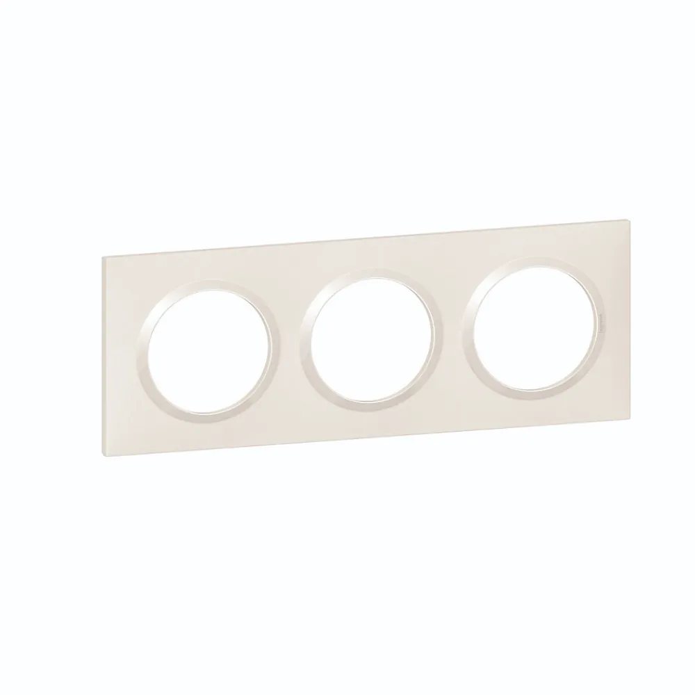 Legrand Plaque De Finition Pour Interrupteur Et Prise À Composer-Plaque de finition blanche triple Dooxie