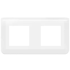 Legrand Plaque de finition horizontale compartimentée Mosaic - 2x2 modules - Blanc
