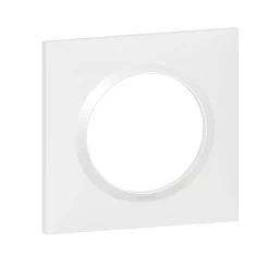 Legrand Plaque de finition 1 poste Dooxie 6 009 01 coloris blanc l.87 x P.10 x H.87 mm
