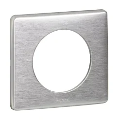 Legrand Plaque de finition 1 poste Céliane 0 998 65 coloris aluminium l.90 x P.9 x H.82 mm