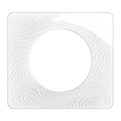 Legrand Plaque de finition 1 poste Céliane CP0621 coloris blanc relief l.90 x P.9 x H.82 mm