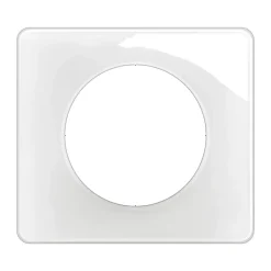 Legrand Plaque De Finition Pour Interrupteur Et Prise À Composer-Plaque de finition 1 poste Céliane CP0021 coloris blanc émaillé l.90 x P.9 x H.82 mm