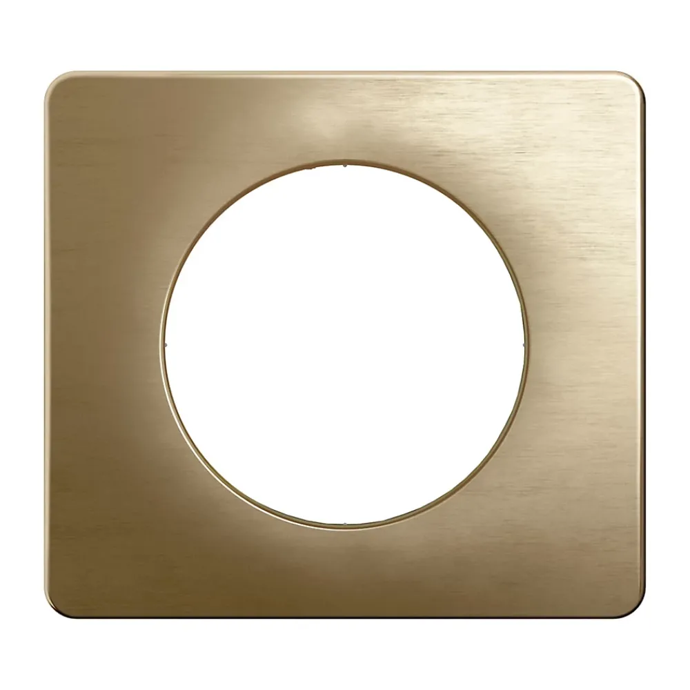 Legrand Plaque De Finition Pour Interrupteur Et Prise À Composer-Plaque de finition 1 poste Céliane CP1621 coloris bronze satiné l.90 x P.9 x H.82 mm