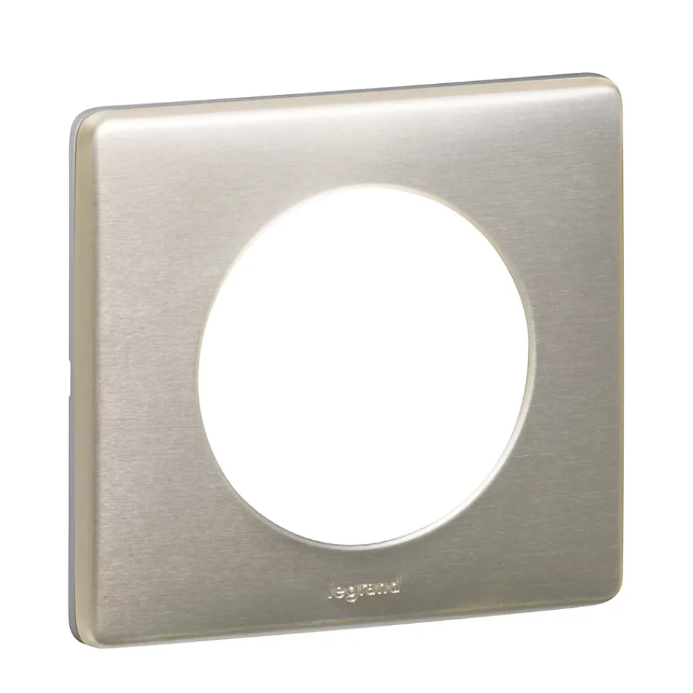 Legrand Plaque De Finition Pour Interrupteur Et Prise À Composer-Plaque de finition 1 poste Céliane 0 998 60 coloris titane l.90 x P.9 x H.82 mm