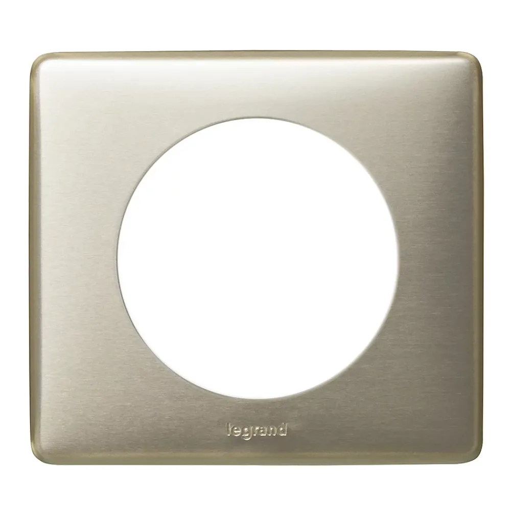 Legrand Plaque De Finition Pour Interrupteur Et Prise À Composer-Plaque de finition 1 poste Céliane 0 998 60 coloris titane l.90 x P.9 x H.82 mm