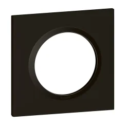 Legrand Plaque de finition 1 poste Dooxie 6 008 61 coloris noir velours l.87 x P.10 x H.87 mm