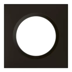 Legrand Plaque de finition 1 poste Dooxie 6 008 61 coloris noir velours l.87 x P.10 x H.87 mm