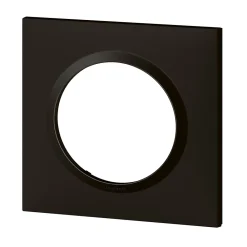 Legrand Plaque de finition 1 poste Dooxie 6 008 61 coloris noir velours l.87 x P.10 x H.87 mm