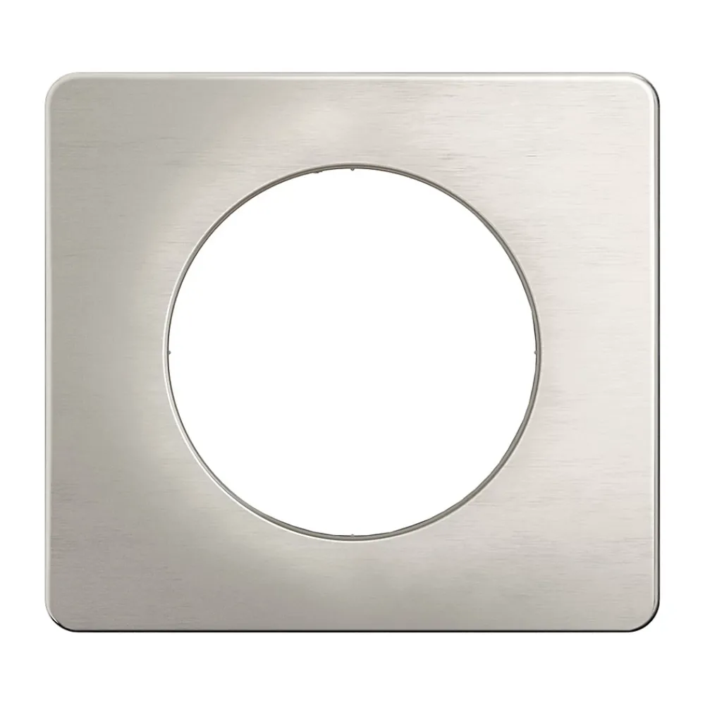 Legrand Plaque de finition 1 poste Céliane CP1721 coloris aluminium satiné l.90 x P.9 x H.82 mm