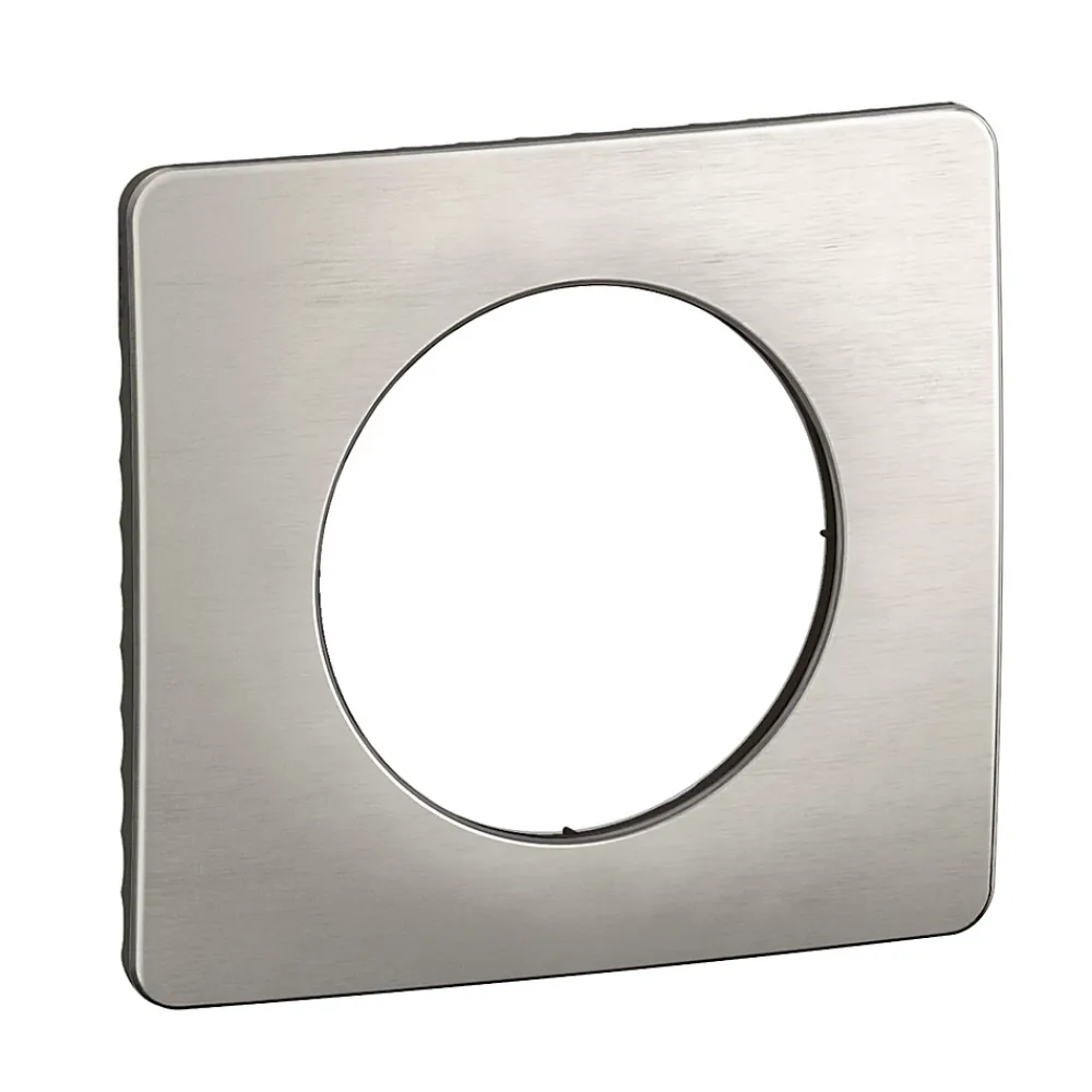 Legrand Plaque de finition 1 poste Céliane CP1721 coloris aluminium satiné l.90 x P.9 x H.82 mm