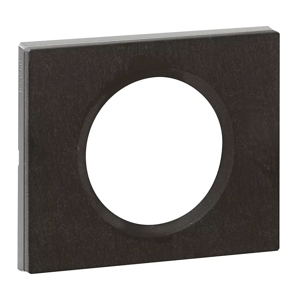 Legrand Plaque De Finition Pour Interrupteur Et Prise À Composer-Plaque de finition 1 poste Céliane 0 693 71 coloris ardoise l.100 x P.8,5 x H.82 mm