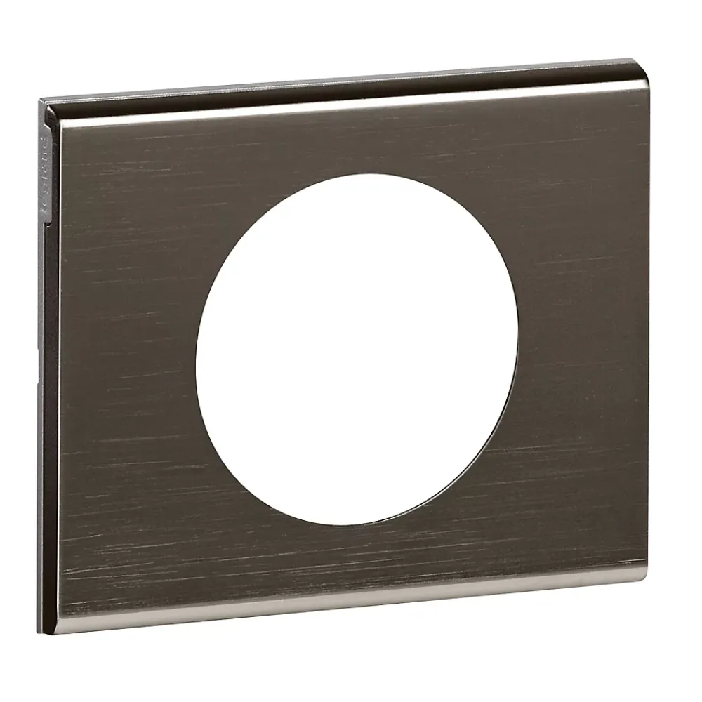 Legrand Plaque De Finition Pour Interrupteur Et Prise À Composer-Plaque de finition 1 poste Céliane 0 690 31 coloris black nickel l.100 x P.8,5 x H.83 mm