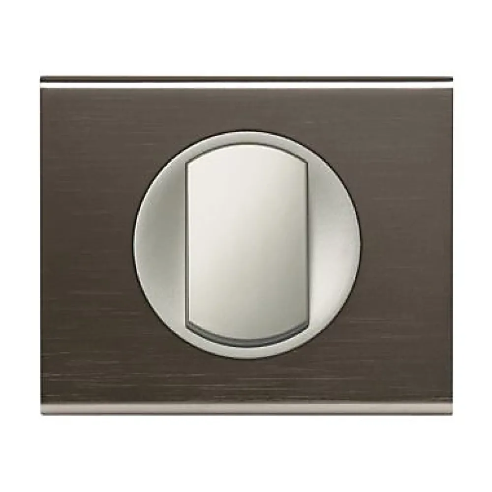 Legrand Plaque De Finition Pour Interrupteur Et Prise À Composer-Plaque de finition 1 poste Céliane 0 690 31 coloris black nickel l.100 x P.8,5 x H.83 mm