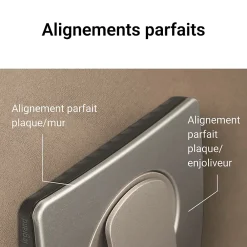 Legrand Plaque De Finition Pour Interrupteur Et Prise À Composer-Plaque de finition 1 poste Céliane 0 693 11 coloris verre kaolin l.100 x P.8,5 x H.82 mm