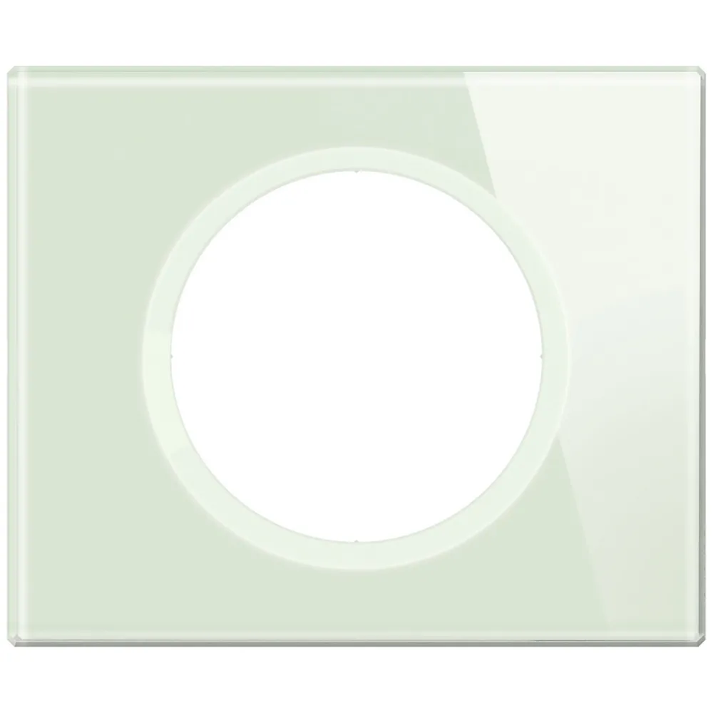 Legrand Plaque De Finition Pour Interrupteur Et Prise À Composer-Plaque de finition 1 poste Céliane 0 693 11 coloris verre kaolin l.100 x P.8,5 x H.82 mm