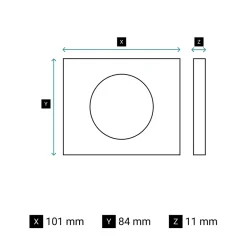 Legrand Plaque De Finition Pour Interrupteur Et Prise À Composer-Plaque de finition 1 poste Céliane 0 693 11 coloris verre kaolin l.100 x P.8,5 x H.82 mm