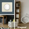 Legrand Plaque de finition 1 poste Céliane CP1121 coloris blanc amande l.90 x P.9 x H.82 mm