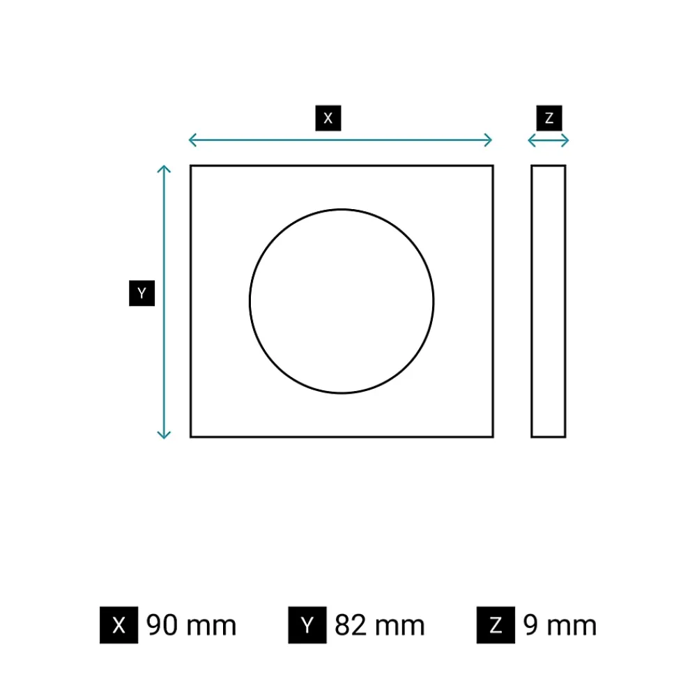 Legrand Plaque de finition 1 poste Céliane CP1121 coloris blanc amande l.90 x P.9 x H.82 mm