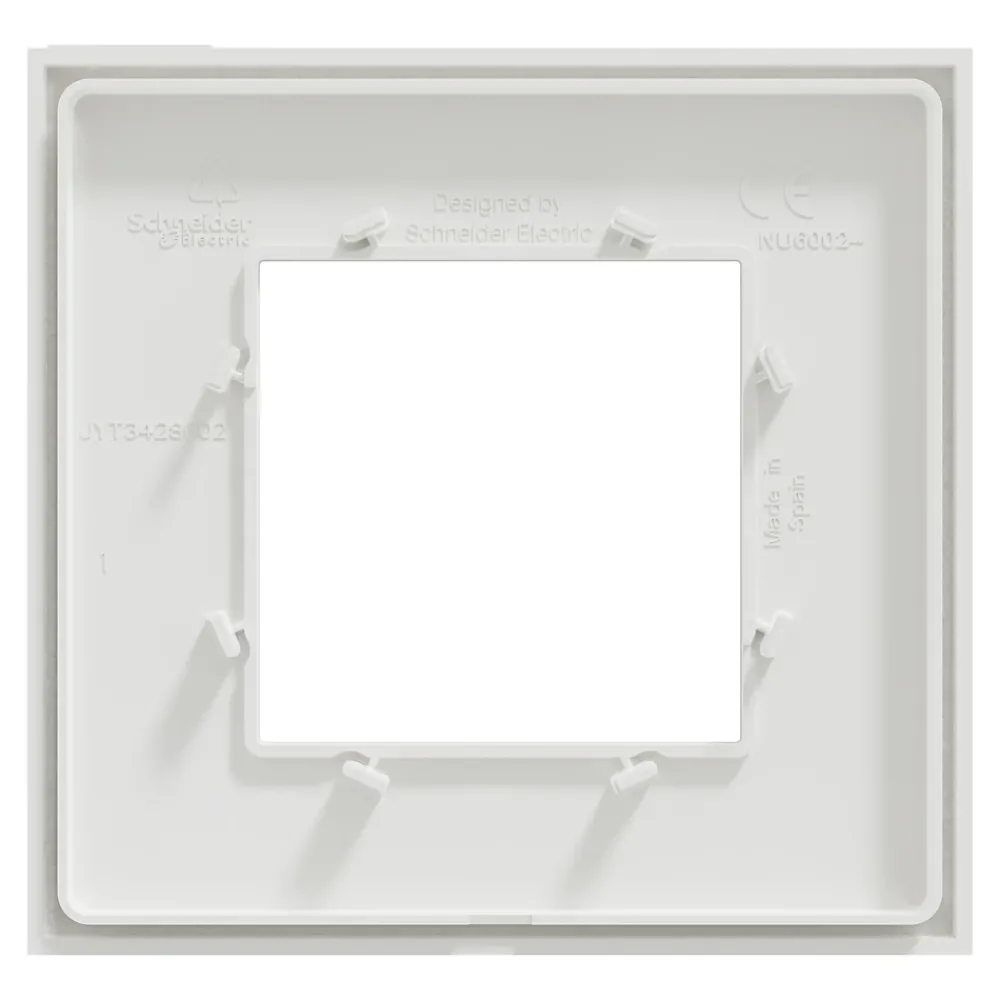 Schneider Electric Plaque De Finition Pour Interrupteur Et Prise À Composer-Plaque de finition 1 poste Unica Déco Essentielle NU600218 coloris blanc l.88,6 x P.10,25 x H.85 mm