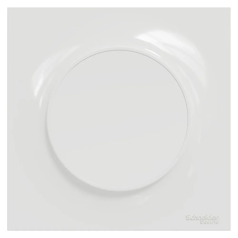 Schneider Electric Plaque de finition 1 poste Odace Styl S520702 coloris blanc l.85 x P.10 x H.85 mm