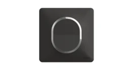 Schneider Electric Plaque de finition 1 poste Ovalis S340702G coloris anthracite avec liseré argent chromé l.87 x P.10 x H.87 mm