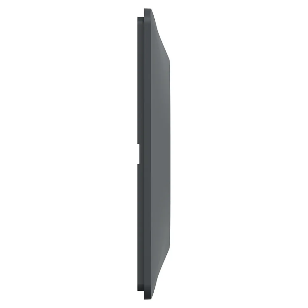 Schneider Electric Plaque de finition 1 poste Ovalis S340702G coloris anthracite avec liseré argent chromé l.87 x P.10 x H.87 mm