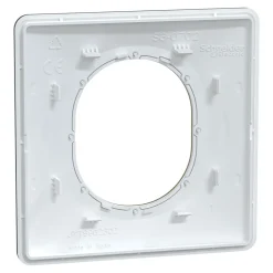 Schneider Electric Plaque de finition 1 poste Ovalis S340702E coloris anthracite avec liseré laiton l.87 x P.10 x H.87 mm