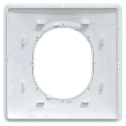 Schneider Electric Plaque de finition 1 poste Ovalis S340702E coloris anthracite avec liseré laiton l.87 x P.10 x H.87 mm