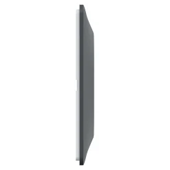 Schneider Electric Plaque de finition 1 poste Ovalis S340702E coloris anthracite avec liseré laiton l.87 x P.10 x H.87 mm