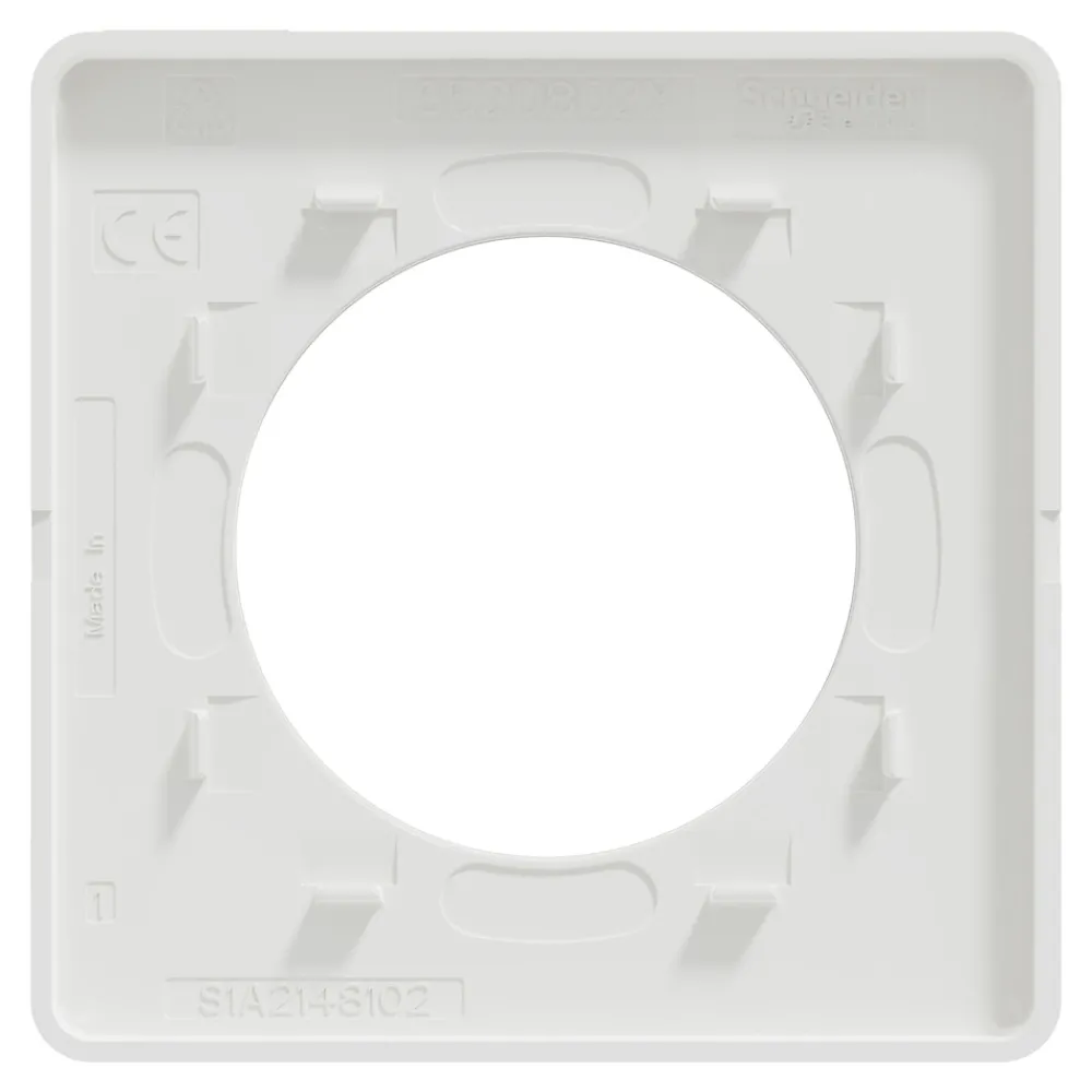 Schneider Electric Plaque De Finition Pour Interrupteur Et Prise À Composer-Plaque de finition 1 poste Odace Touch S520802 coloris blanc l.85 x P.10 x H.85 mm
