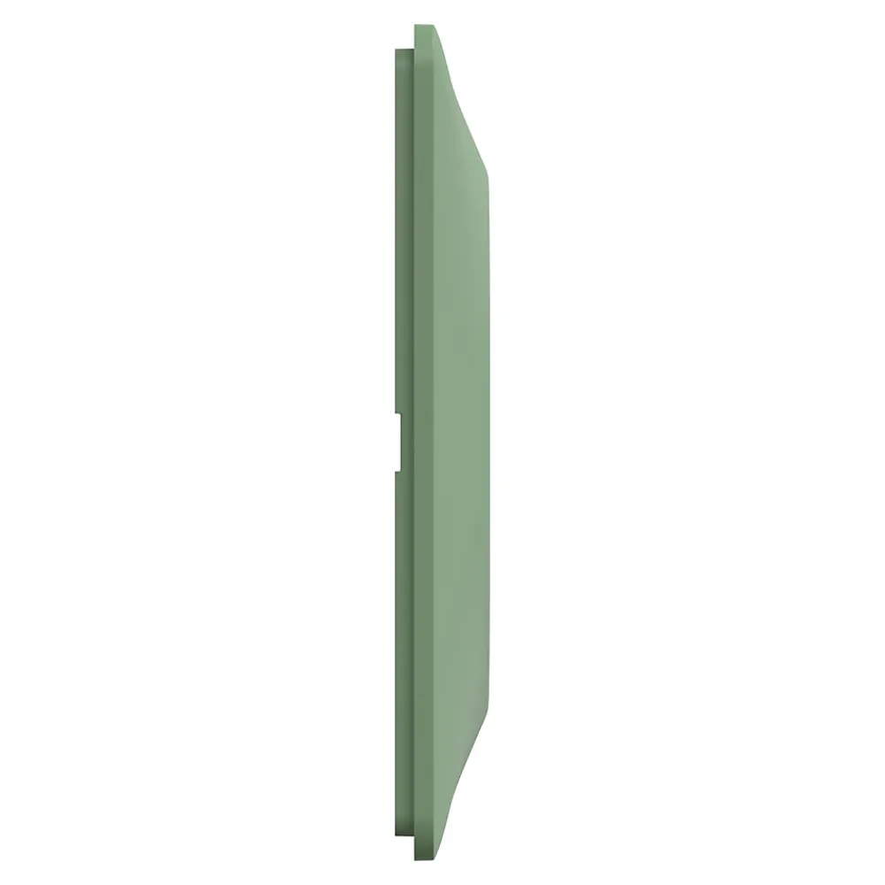 Schneider Electric Plaque de finition 1 poste Ovalis S320702B coloris vert forêt l.87 x P.10 x H.87 mm