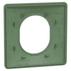 Schneider Electric Plaque de finition 1 poste Ovalis S320702B coloris vert forêt l.87 x P.10 x H.87 mm