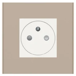 Schneider Electric Plaque de finition 1 poste Unica Déco Essentielle NU600226 coloris taupe l.88,6 x P.10,25 x H.85 mm