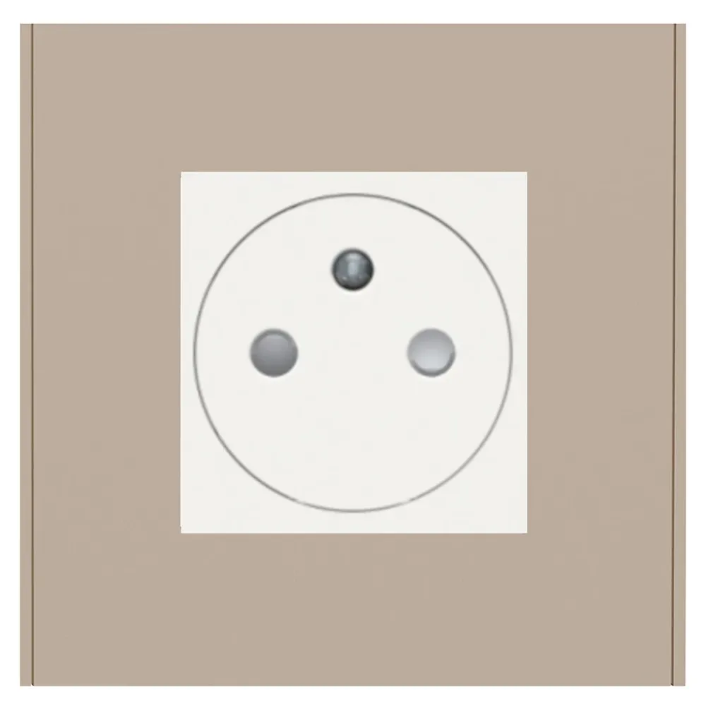 Schneider Electric Plaque de finition 1 poste Unica Déco Essentielle NU600226 coloris taupe l.88,6 x P.10,25 x H.85 mm