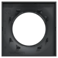 Schneider Electric Plaque de finition 1 poste Odace Styl S540702 coloris anthracite l.85 x P.10 x H.85 mm