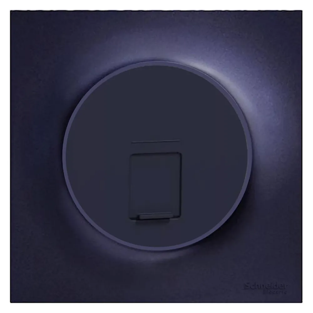 Schneider Electric Plaque de finition 1 poste Odace Styl S540702 coloris anthracite l.85 x P.10 x H.85 mm