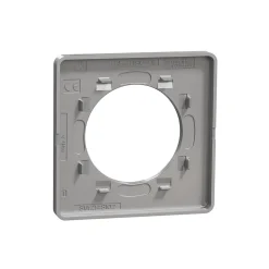 Schneider Electric Plaque de finition 1 poste Odace Touch S530802 coloris aluminium l.85 x P.10 x H.85 mm