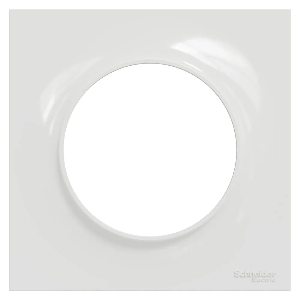 Schneider Electric Plaque de finition 1 poste Odace Styl S52C702 coloris blanc l.85 x P.10 x H.85 mm