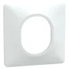Schneider Electric Plaque de finition 1 poste Ovalis S320702 coloris blanc l.87 x P.10 x H.87 mm