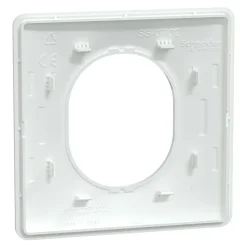 Schneider Electric Plaque de finition 1 poste Ovalis S320702 coloris blanc l.87 x P.10 x H.87 mm