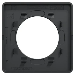 Schneider Electric Plaque De Finition Pour Interrupteur Et Prise À Composer-Plaque de finition 1 poste Odace Touch S54C802 coloris anthracite avec liseré anthracite l.85 x P.10 x H.85 mm