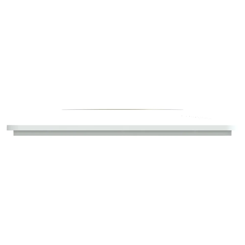 Schneider Electric Plaque De Finition Pour Interrupteur Et Prise À Composer-Plaque de finition 1 poste Ovalis S320702D coloris blanc avec liseré laiton l.87 x P.10 x H.87 mm