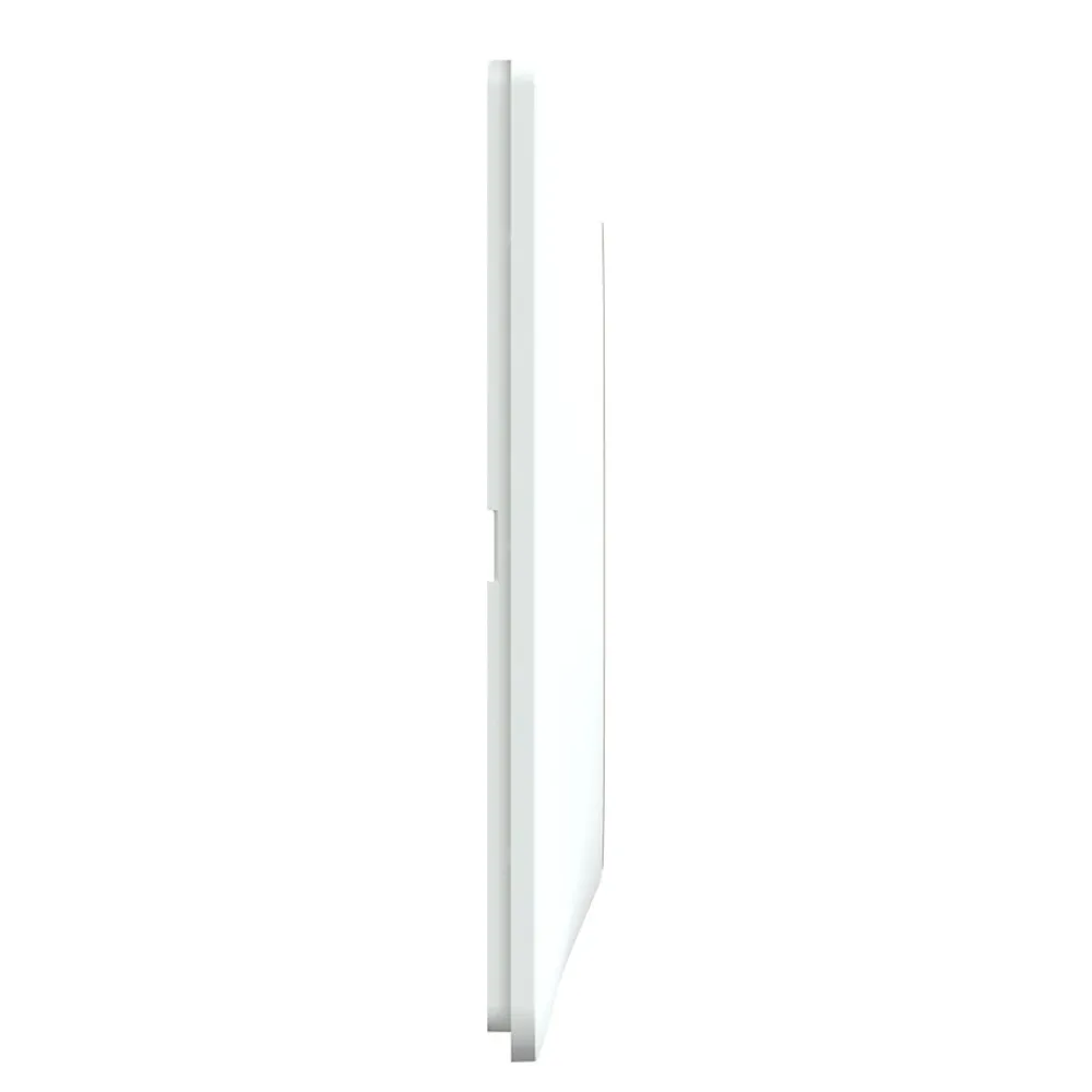 Schneider Electric Plaque De Finition Pour Interrupteur Et Prise À Composer-Plaque de finition 1 poste Ovalis S320702D coloris blanc avec liseré laiton l.87 x P.10 x H.87 mm