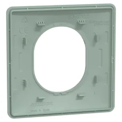 Schneider Electric Plaque de finition 1 poste Ovalis S320702A coloris sauge l.87 x P.10 x H.87 mm