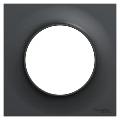 Schneider Electric Plaque de finition 1 poste Odace Styl S54C702 coloris anthracite avec liseré anthracite l.85 x P.10 x H.85 mm
