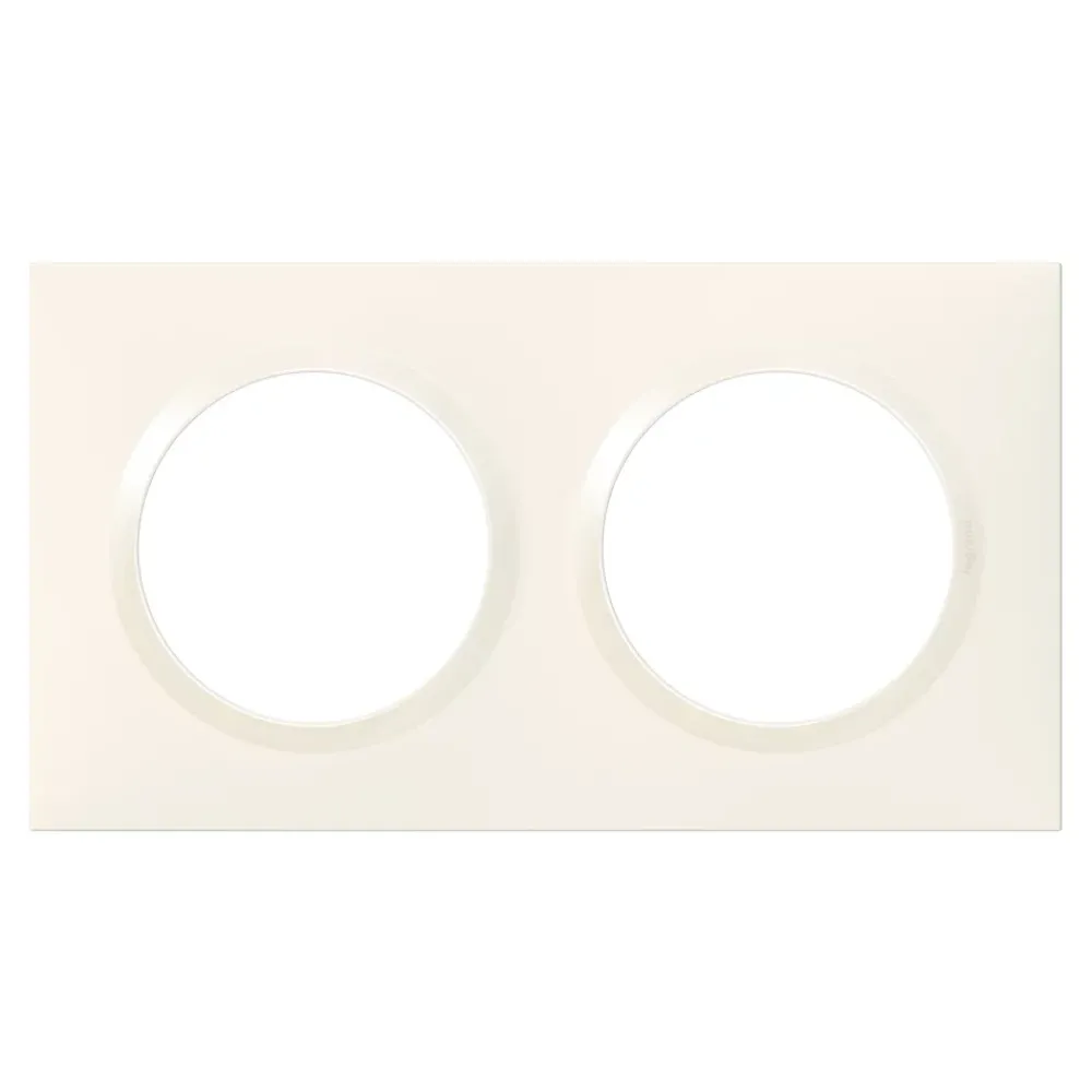 Legrand Plaque de finition 2 postes Dooxie 6 009 02 coloris blanc l.158 x P.10 x H.87 mm