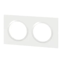 Legrand Plaque de finition 2 postes Dooxie 6 009 02 coloris blanc l.158 x P.10 x H.87 mm