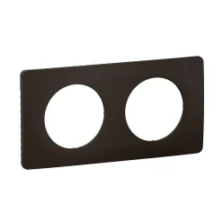 Legrand Plaque de finition 2 postes Céliane CP0122 coloris noir mat l.161 x P.9 x H.82 mm