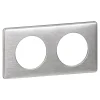 Legrand Plaque de finition 2 postes Céliane 0 998 66 coloris aluminium l.161 x P.9 x H.82 mm